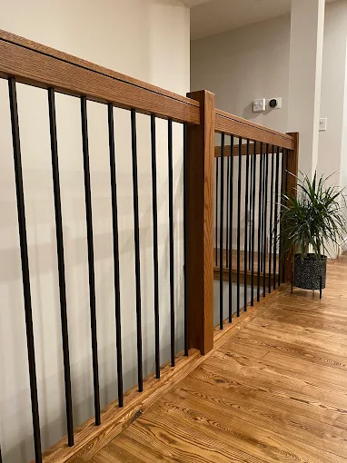 Oak & Iron Stair Detail